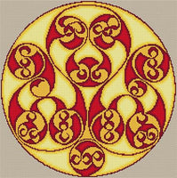 Artists Alley Celtic Triple Triskele Cross Stitch Pattern