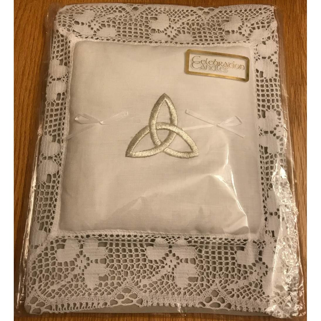 Celtic Triskele Knot Wedding Ring Pillow Pure Irish Linen