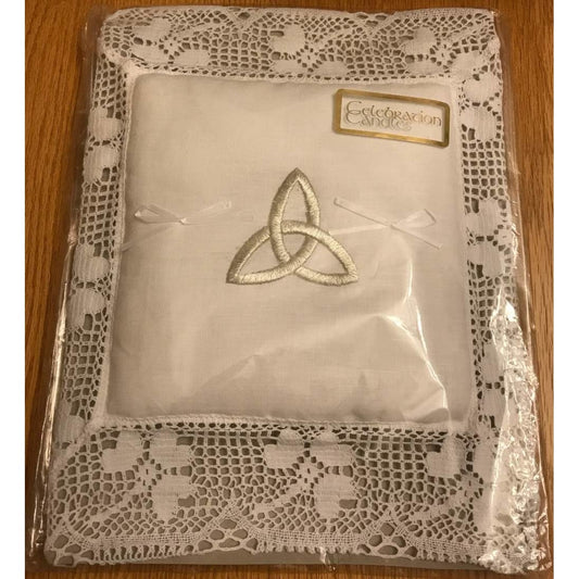Celtic Triskele Knot Wedding Ring Pillow Pure Irish Linen