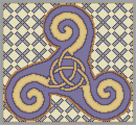 Artists Alley Charm Triskele Cross Stitch Pattern