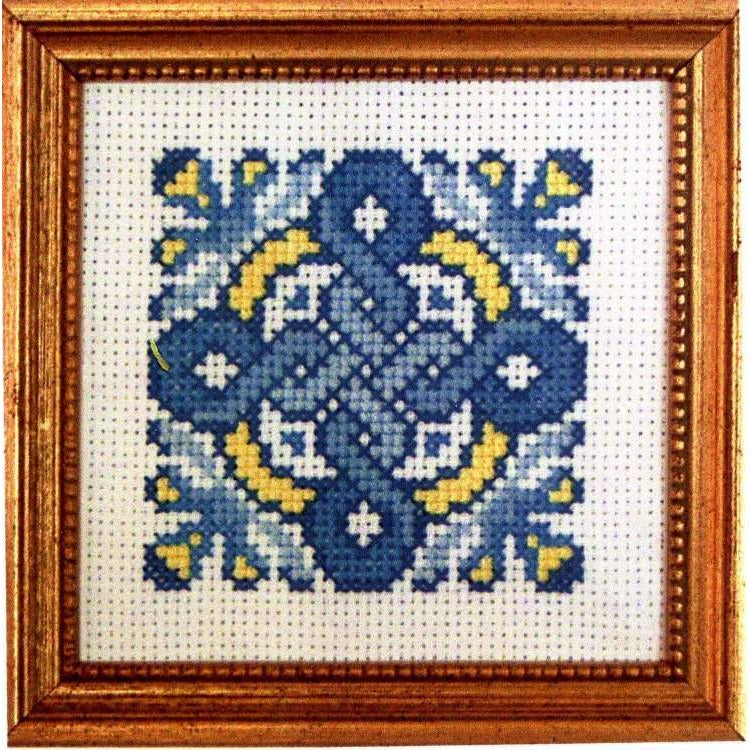 Claddagh Cross Stitch Blue Celtic Cross Pattern