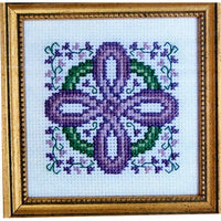 Claddagh Cross Stitch Lavender Celtic Cross Pattern