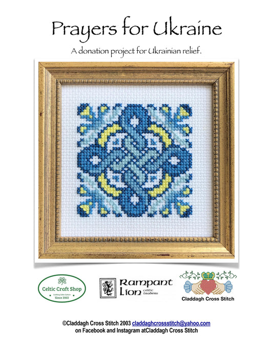 prayers for ukraine cross stitch pattern