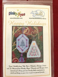 Dinky Dyes Happy Holidays Cross Stitch Pattern & Silk Floss Thread Pack