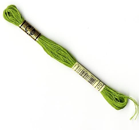 DMC Stranded Embroidery Cotton Floss - 470 - Light Avocado Green - 1 Skein