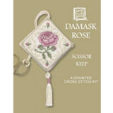 Textile Heritage Damask Rose Scissor Keep Cross Stitch Kit