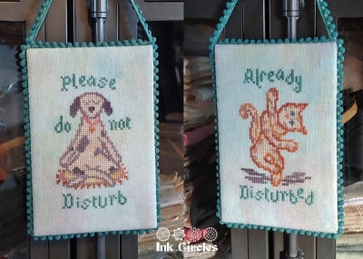 Ink Circles Disturbed Cross Stitch Pattern