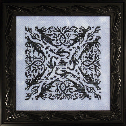 Ink Circles Elemental Dragons: Water Cross Stitch Pattern