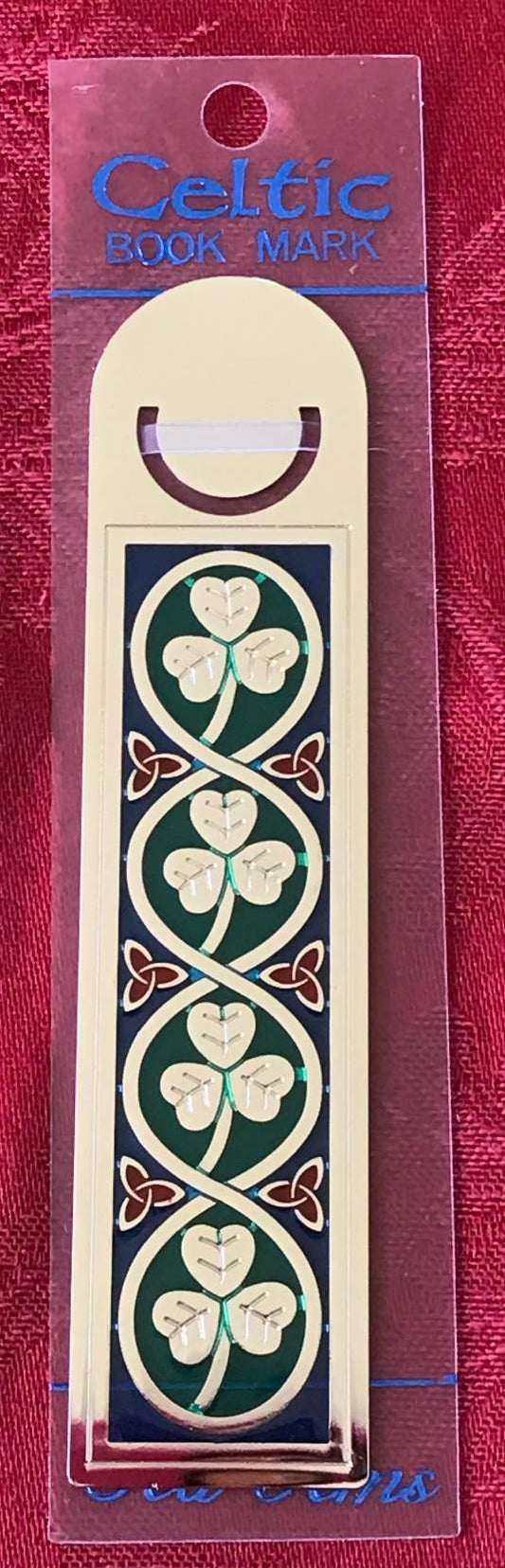 Sea Gems Enamel Metallic Bookmark Irish Shamrock