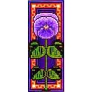 Landmark Tapestries & Charts Floral Miniature Pansy Cross Stitch Pattern