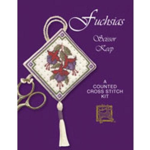 Textile Heritage Fuchsias Scissor Keep Cross Stitch Kit