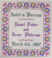 Dinky Dyes Floral Wedding Sampler Cross Stitch Pattern