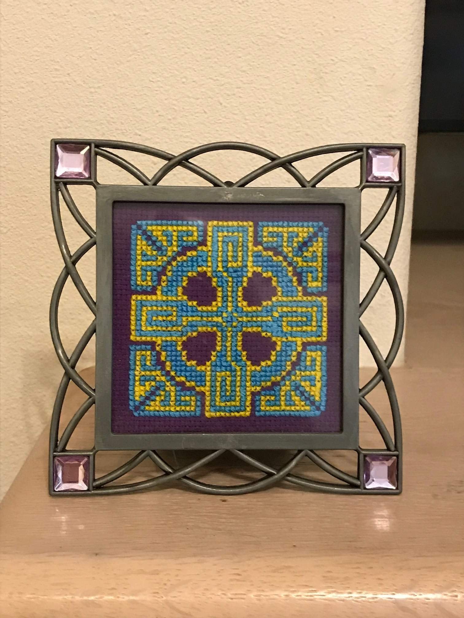 Claddagh Cross Stitch Celtic Labyrinth Cross