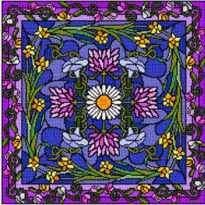 Garden at Midnight Pillow Cross Stitch Pattern