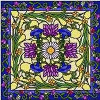 Garden at Daybreak Pillow Cross Stitch Pattern