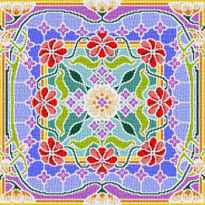 Landmark Tapestries & Charts Colored Glass Pillows - Calming - Cross Stitch Pattern