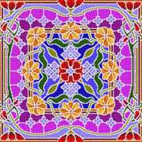 Landmark Tapestries & Charts Colored Glass Pillows - Enriching - Cross Stitch Pattern