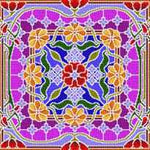 Landmark Tapestries & Charts Colored Glass Pillows - Enriching - Cross Stitch Pattern