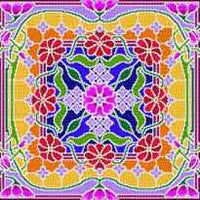 Landmark Tapestries & Charts Colored Glass Pillows - Shining - Cross Stitch Pattern