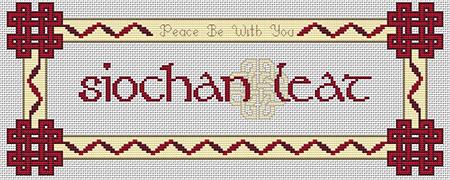 Artists Alley Gaelic: Peace Be With You Cross Stitch Pattern