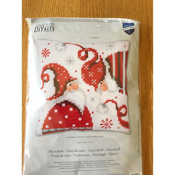 Vervaco Christmas Gnomes I Pillow Needlepoint Kit