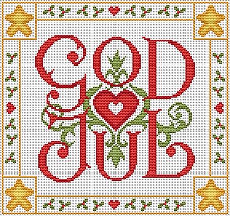 Artists Alley God Jul (Merry Christmas) Cross Stitch Pattern