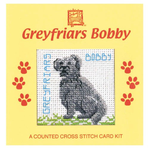 Textile Heritage Greyfriars Bobby Miniature Card Cross Stitch Kit
