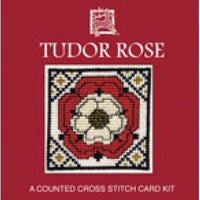 Textile Heritage Tudor Rose Miniature Card Cross Stitch Kit