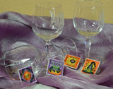 Frony Ritter Halloween Wine Charms Cross Stitch Kit cross stitch design.
