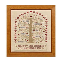 Heart & Tree Wedding Sampler Cross Stitch Pattern