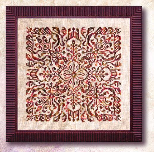 Ink Circles Henna Mandala Cross Stitch Pattern