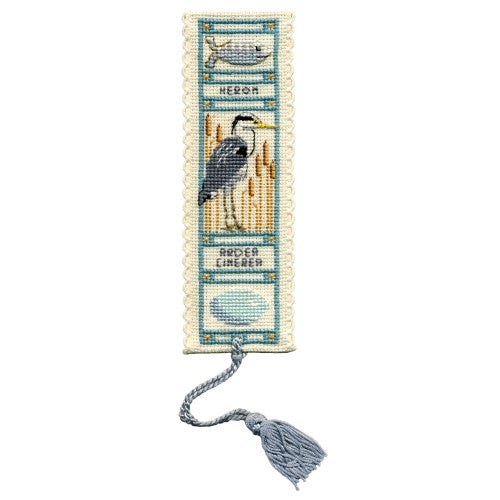 Textile Heritage Heron Bookmark Cross Stitch Kit