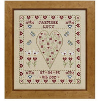 Historical Sampler Company Butterfly Birth Sampler Cross Stitch Pattern