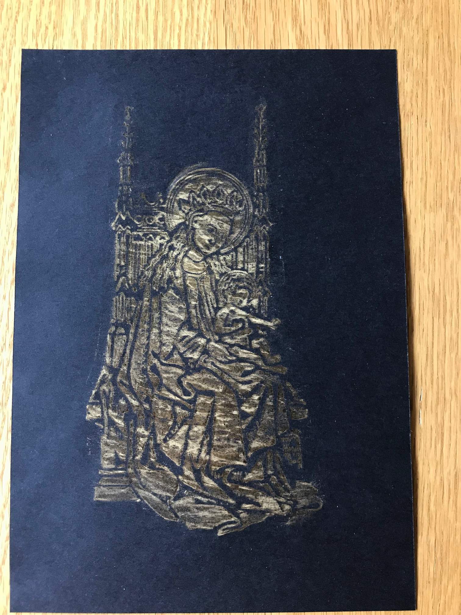 Brass Rubbing Kit Madonna & Child
