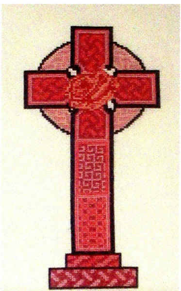 Celtic Obsessions Cashel Celtic Cross with Rose - Cross Stitch Pattern
