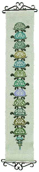 Ink Circles Turtles All The Way Down Cross Stitch Pattern