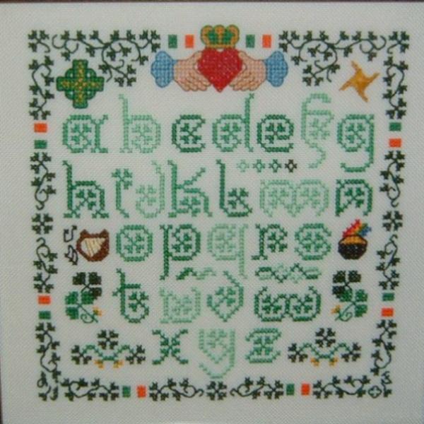 Claddagh Cross Stitch Irish Traditions Sampler Pattern