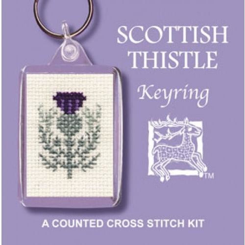 Textile Heritage Scottish Thistle Keyring Cross Stitch Kit