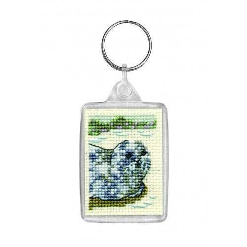 Grey Seal Keyring Cross Stitch Kit - Textile Heritage