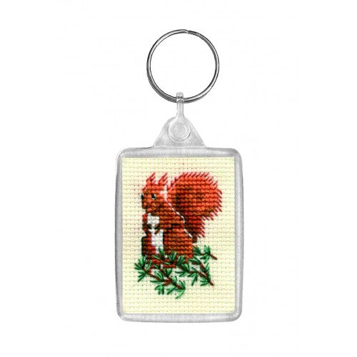 Red Squirrel Keyring Cross Stitch Kit - Textile Heritage