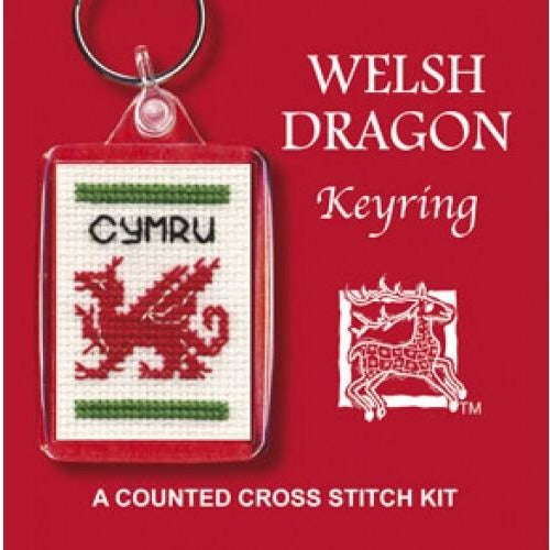 Textile Heritage Welsh Dragon Keyring Cross Stitch Kit