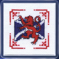 Textile Heritage Scottish Lion Rampant Coaster Cross Stitch Kit