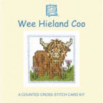 Textile Heritage Wee Heiland Coo Miniature Card Cross Stitch Kit