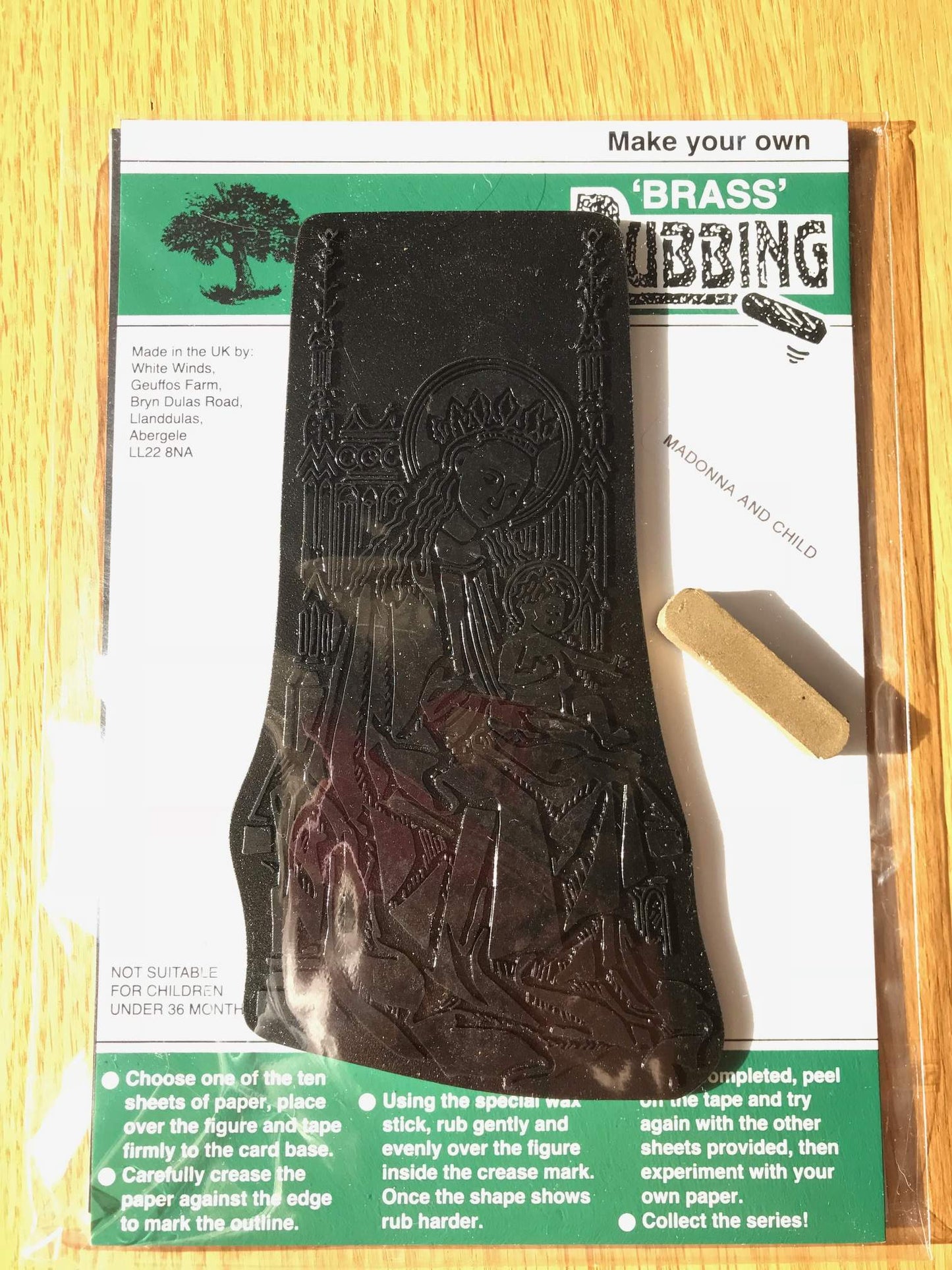 Brass Rubbing Kit Madonna & Child