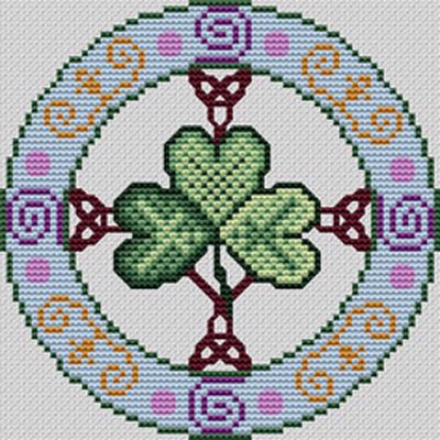 Artists Alley March Shamrock Cross Stitch Pattern