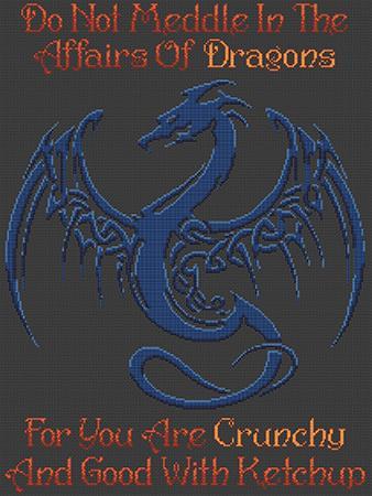 Artists Alley Meddle Dragons Cross Stitch Pattern