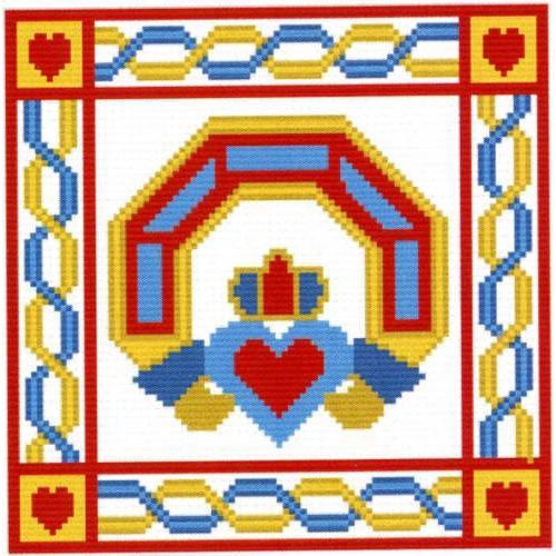 Claddagh Cross Stitch Pattern – Celtic Craft Shop