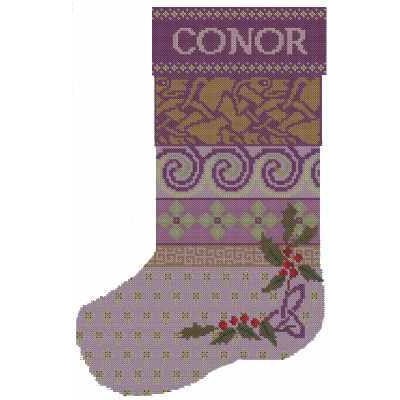 Celtic Obsessions Celtic Christmas Stocking Name Cross Stitch Pattern