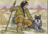 Joan Elliott Native American Brave Cross Stitch Pattern