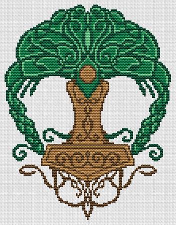 Artists Alley Norse Tree of Life Cross Stitch Pattern